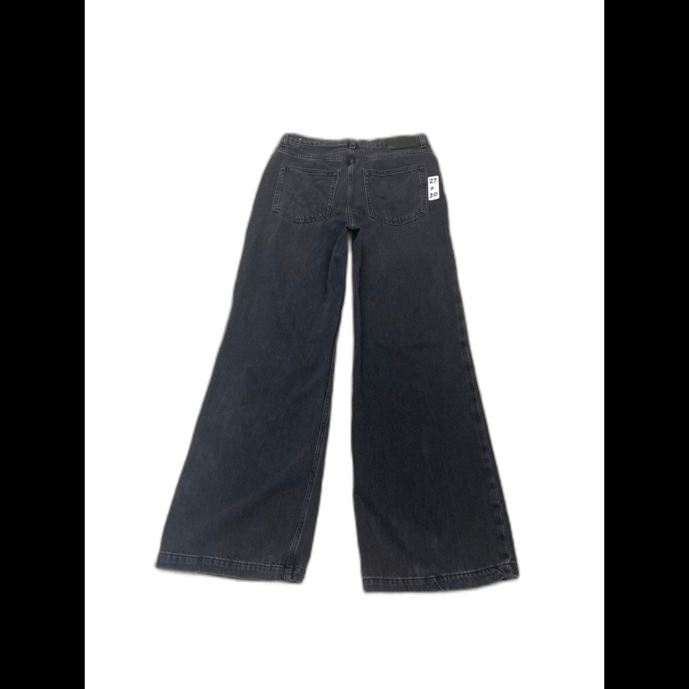 Free People We The Free Wide Leg Jeans Size 27 Washed Black High Rise 90s Denim - Picture 7 of 7